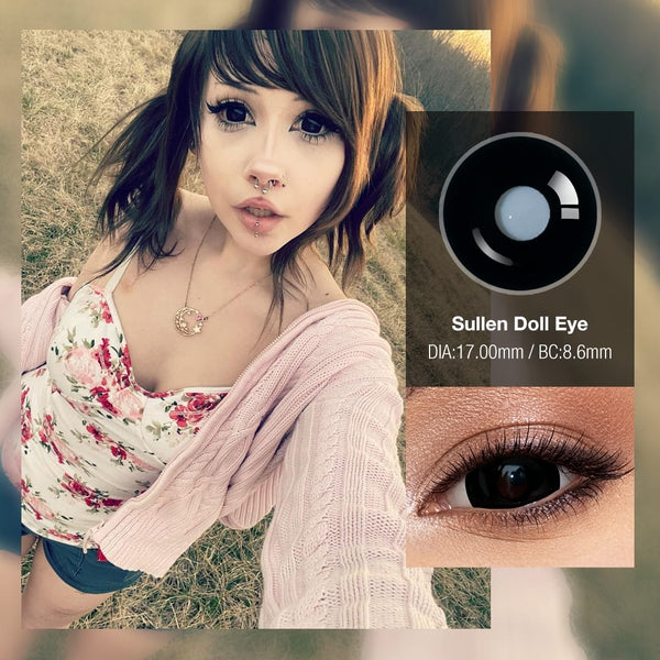Linn's Sullen Doll Eye 17mm Mini Sclera Contact Lenses(12 months of use)