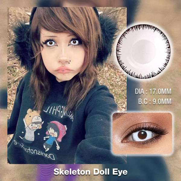 Skeleton Doll Eye Mini Sclera Contact Lenses (17MM)