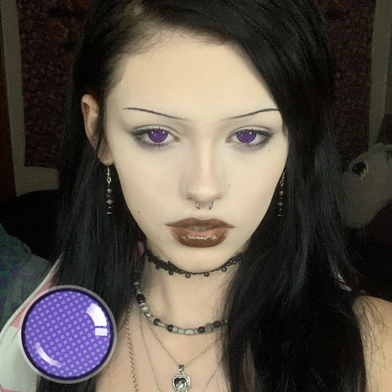 Gridding Purple Contact Lenses