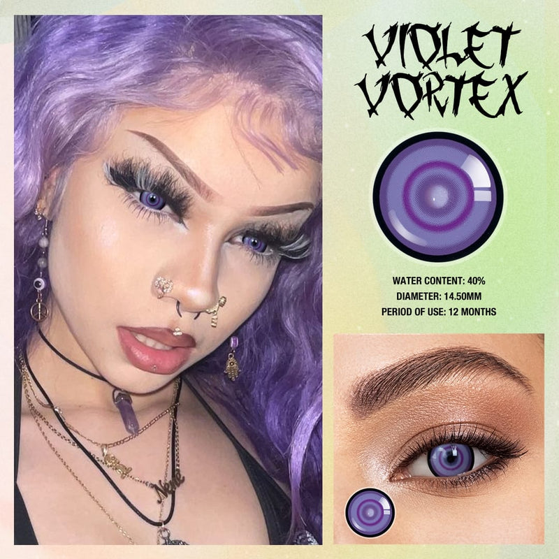 Violet Vortex Contact Lenses(12 months of use)