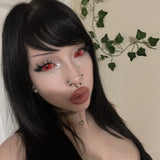 Alexis' Red Demon Doll Eye Mini Sclera Contact Lenses (17MM)