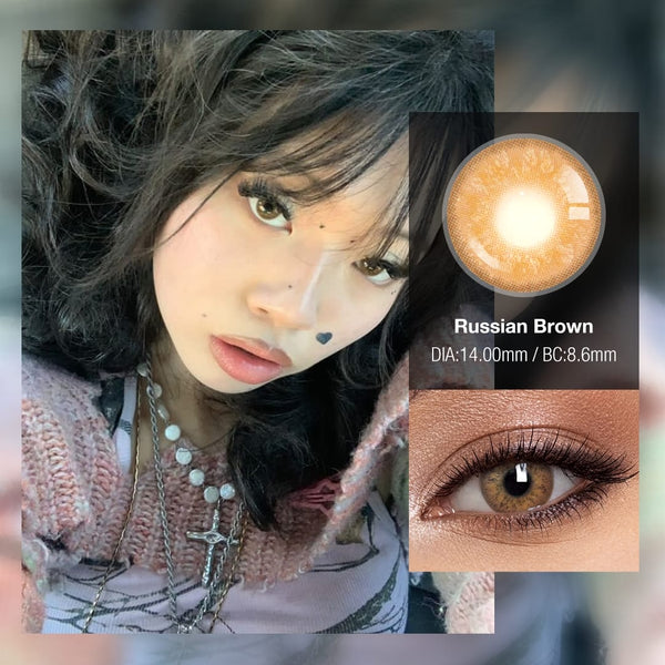 Russian Brown Contact Lenses(12 months of use)