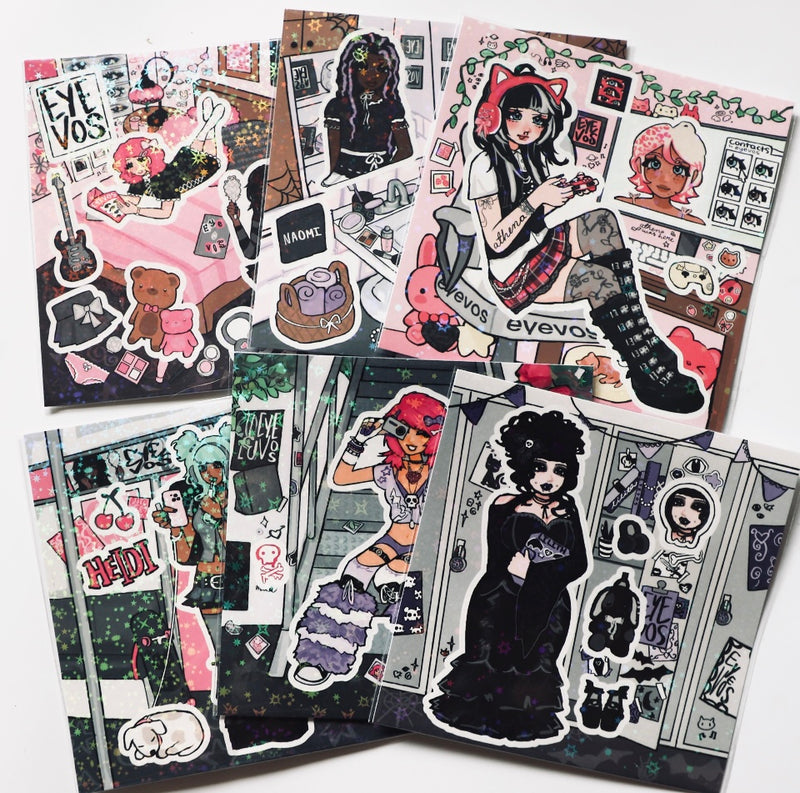 (EYEVOS Exclusive!) Cool Girl Sticker Pack ✖️ 1 Random Piece