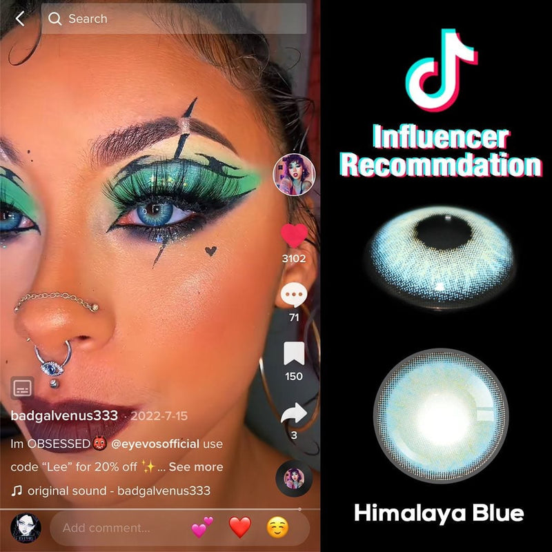 Koy Himalaya Blue Contact Lenses(12 months of use)