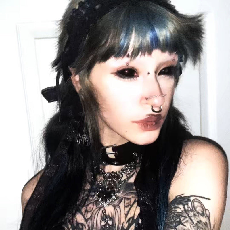 ALEXIS' Dark Demon Doll Eye 22MM Full Sclera Contact Lenses