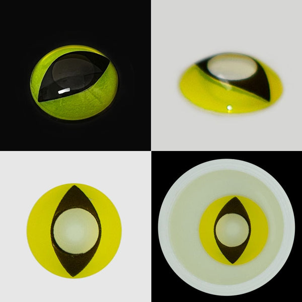 Reptile Glow Colored Contact Lenses(12 months of use)