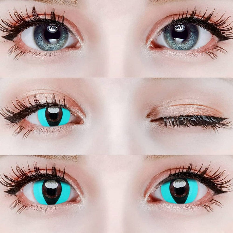 Cat Eye Blue Contact Lenses(12 months of use)