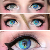 Sweety Anime Blue Colored Contact Lenses(12 months of use)
