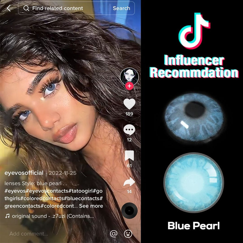 Bev Blue Pearl Contact Lenses(12 months of use)