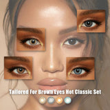 EYEVOS Tailored For Brown Eyes Hot Classic Set (4 pairs)
