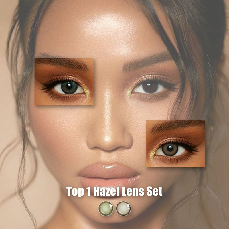 Top 1 Hazel Colored Contact Lens Set on Tiktok(2 pairs)