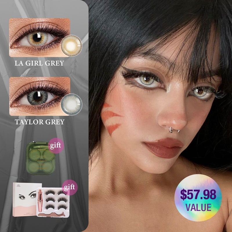 Top 1 Grey Colored Contact Lens Set on Tiktok(2 pairs)